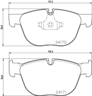 Передні тормозні (гальмівні) колодки hella 8DB355012541