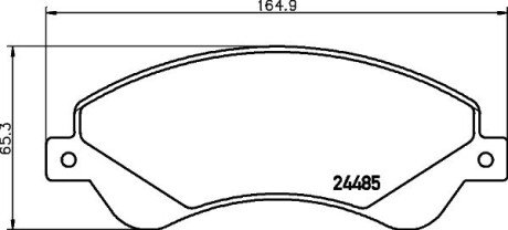 Передні тормозні (гальмівні) колодки hella 8DB355012-771