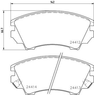 Передні тормозні (гальмівні) колодки hella 8DB355013041