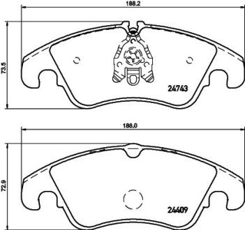 Передні тормозні (гальмівні) колодки hella 8DB355013751