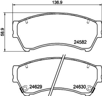 Передние тормозные колодки hella 8DB 355 013-761