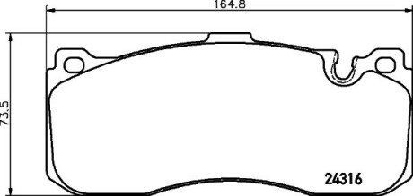 Передні тормозні (гальмівні) колодки hella 8DB355014041 на Бмв 3 Series