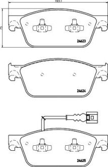 Передние тормозные колодки hella 8DB355014-981