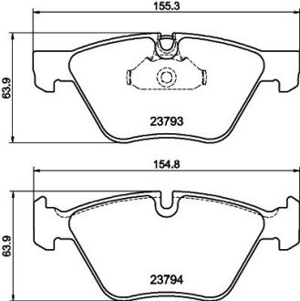 Передние тормозные колодки hella 8DB355015-031 на Бмв X1