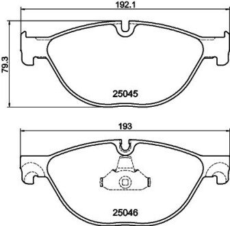 Передні тормозні (гальмівні) колодки hella 8DB355015251