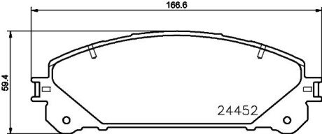 Передние тормозные колодки hella 8DB 355 015-461 на Лексус Nx 200