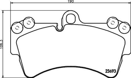 Передние тормозные колодки hella 8DB 355 018-691