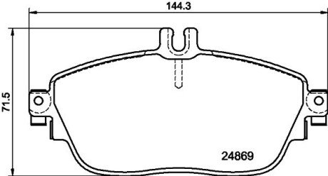 Передні тормозні (гальмівні) колодки hella 8DB355019721