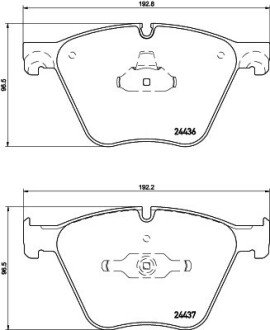 Передні тормозні (гальмівні) колодки hella 8DB 355 020-121