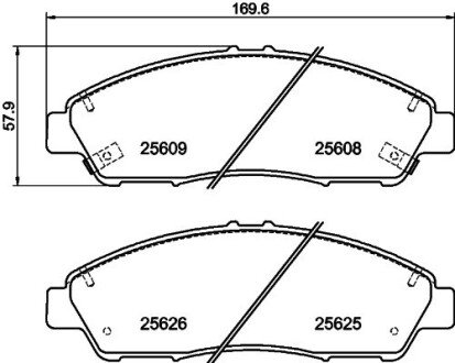 Передние тормозные колодки hella 8DB 355 020-211 на Хонда Пилот