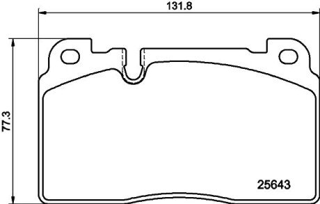 Передні тормозні (гальмівні) колодки hella 8DB 355 020-241 на Ауди Q5