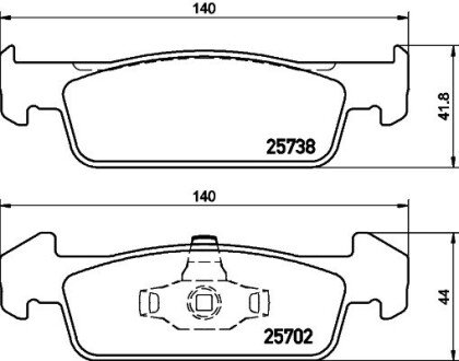 Передние тормозные колодки hella 8DB 355 020-421 на Рено Сандеро степвей 2