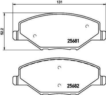 Передні тормозні (гальмівні) колодки hella 8DB355020521 на Шкода Fabia 3