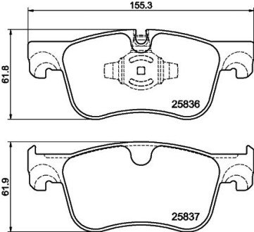 Передние тормозные колодки hella 8DB 355 020-931 на Ситроен С4 гранд пикассо