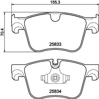 Передние тормозные колодки hella 8DB 355 020-981