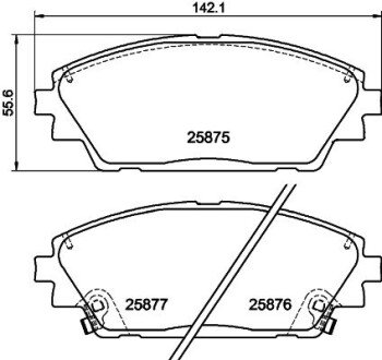 Передние тормозные колодки hella 8DB 355 021-421