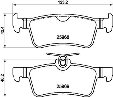 Передние тормозные колодки hella 8DB 355 021-701