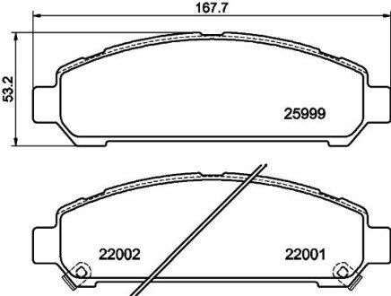 Передние тормозные колодки hella 8DB 355 021-821 на Тойота Венза