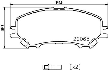 Передние тормозные колодки hella 8DB 355 021-861