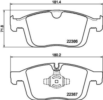 Передние тормозные колодки hella 8DB355025261