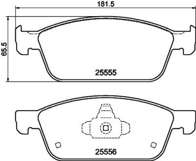 Передние тормозные колодки hella 8DB 355 025-511 на Форд Connect