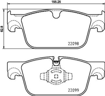 Передние тормозные колодки hella 8DB355025531