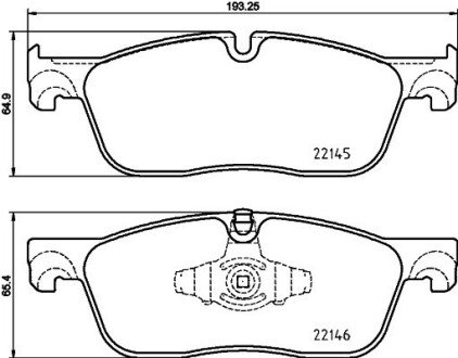 Передние тормозные колодки hella 8DB 355 025-701