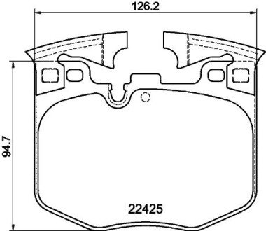 Передні тормозні (гальмівні) колодки hella 8DB 355 025-951