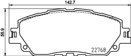 Передние тормозные колодки hella 8DB 355 036-511