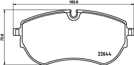 Передні тормозні (гальмівні) колодки hella 8DB355037731 на Фольксваген Амарок