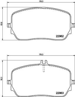 Передние тормозные колодки hella 8DB 355 039-211 на Мерседес GLE-Class V167