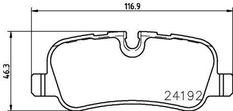 Тормозные колодки hella 8DB355016-181 на Рендж (ленд) ровер Дискавери 4