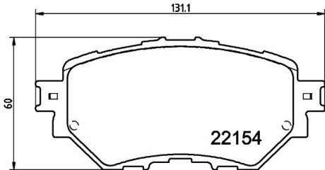 Тормозні (гальмівні) колодки hella 8DB355032091 на Мазда 3 bm