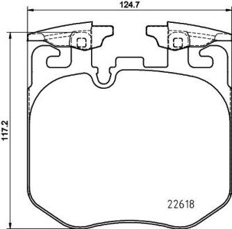 Тормозні (гальмівні) колодки hella 8DB355039461