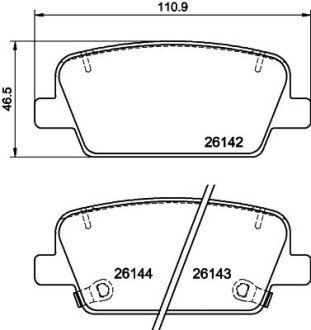 Тормозные колодки hella 8DB 355 040-081