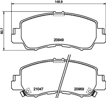 Тормозные колодки hella 8DB355040521