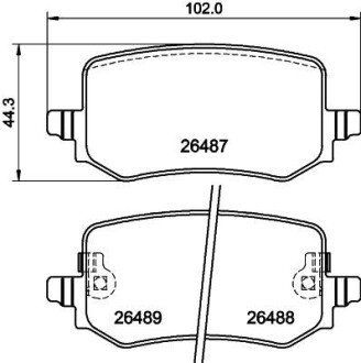 Тормозные колодки hella 8DB355042851