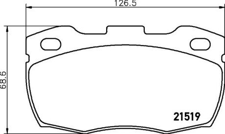 Задние тормозные колодки hella 8DB 355 005-861