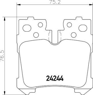 Задні тормозні (гальмівні) колодки hella 8DB 355 006-651 на Лексус Ls 460