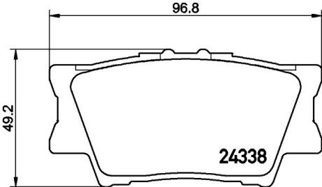 Задні тормозні (гальмівні) колодки hella 8DB355006881 на Лексус Es 350