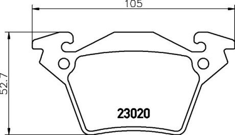 Задние тормозные колодки hella 8DB 355 008-641