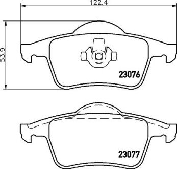 Задні тормозні (гальмівні) колодки hella 8DB355008871 на Вольво S80