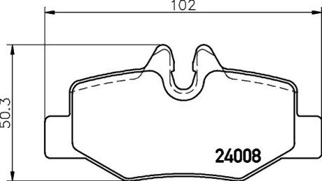 Задние тормозные колодки hella 8DB 355 010-661