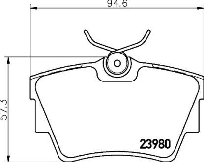 Задние тормозные колодки hella 8DB 355 010-761 на Рено Трафик 2