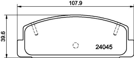 Задние тормозные колодки hella 8DB355011-131 на Мазда 6 gg