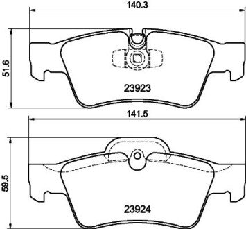 Задние тормозные колодки hella 8DB 355 011-421