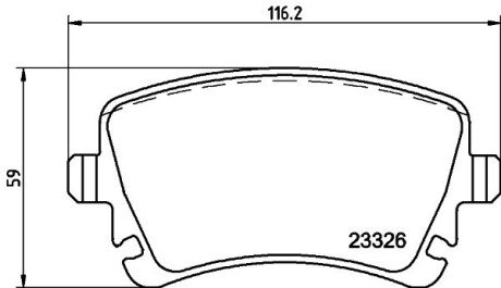 Задние тормозные колодки hella 8DB 355 011-531 на Фольксваген Multivan T6