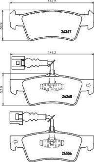 Задние тормозные колодки hella 8DB 355 012-441