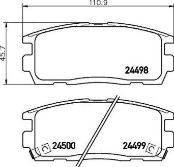 Задние тормозные колодки hella 8DB 355 012-951 на Chevrolet Captiva c140