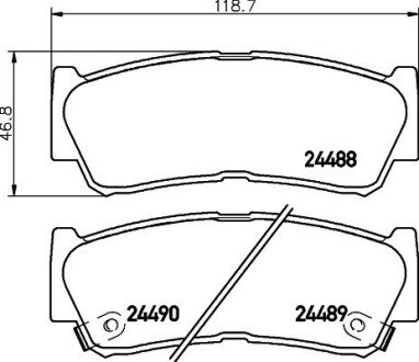 Задние тормозные колодки hella 8DB 355 013-081